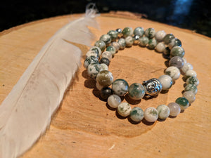 Green Tree Agate Bracelet