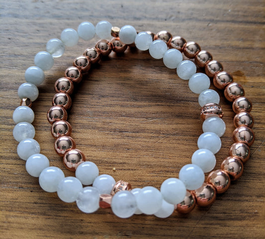 March Birthstone Bracelet Set