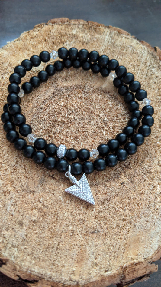 Black Onyx Bracelet Set