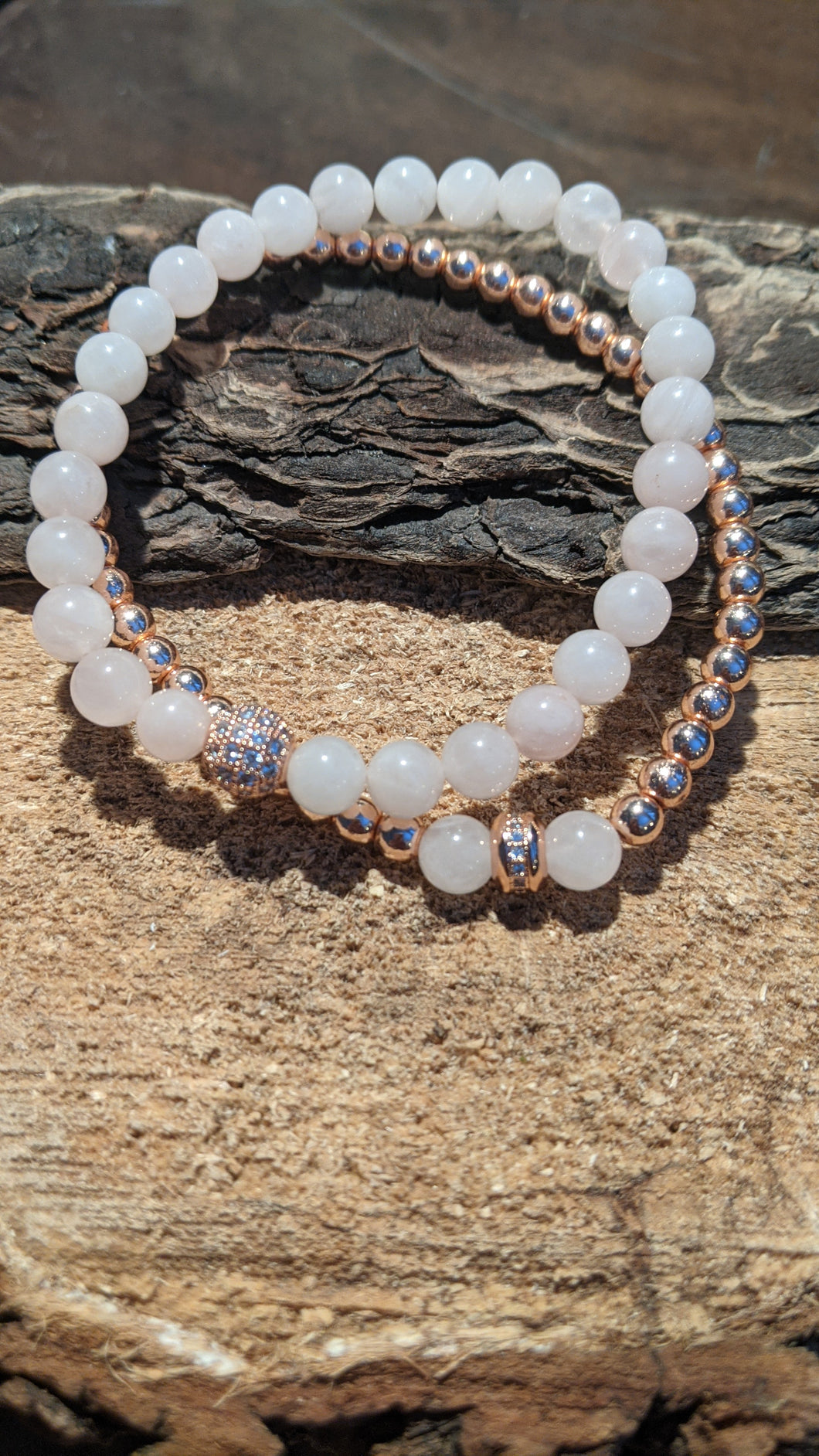 Pink Quartz Bracelet Set