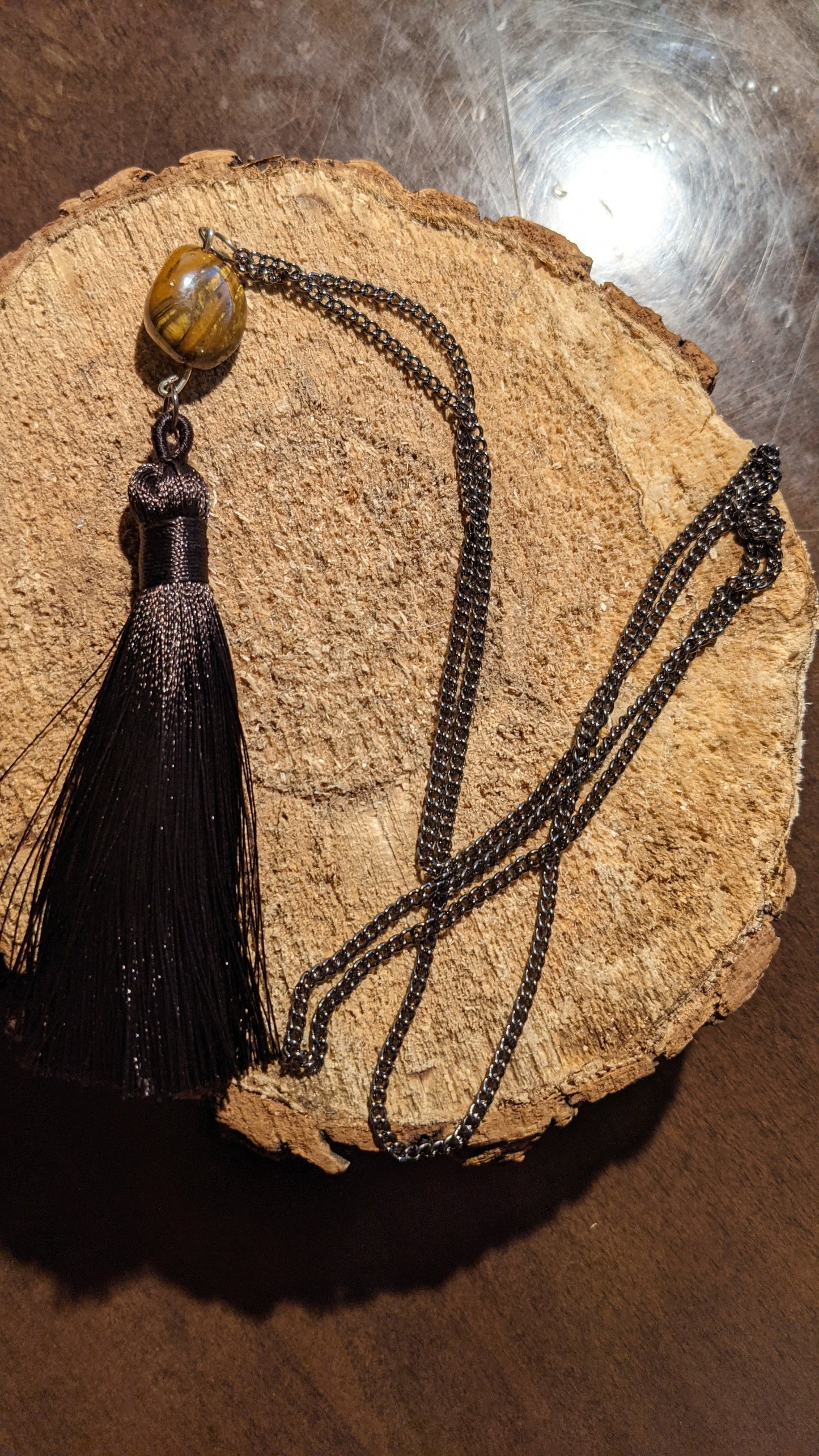 Brown Tassel Necklace