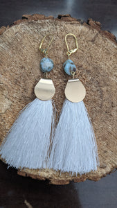 White Tassel Earring