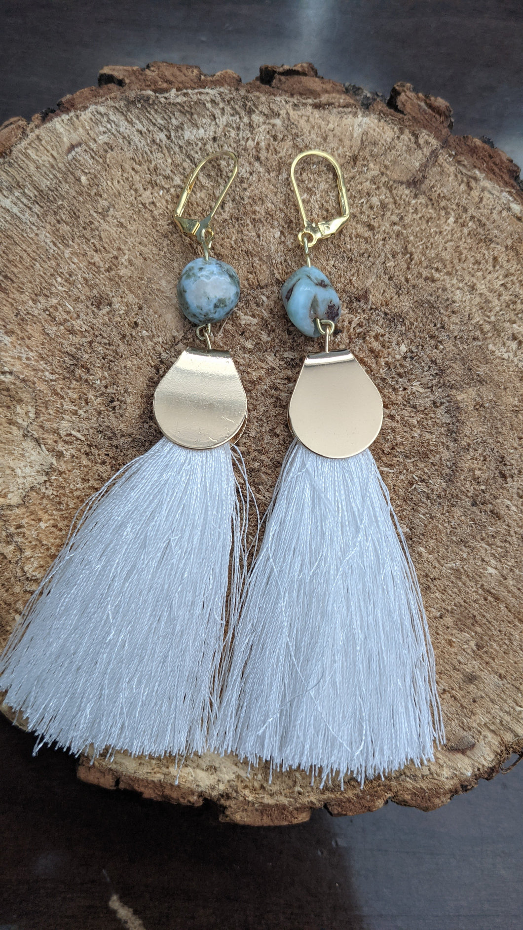 White Tassel Earring