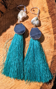 Emerald Tassel Earring