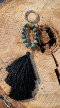 Load image into Gallery viewer, Keychain - Black Silk/African Turq
