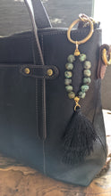Load image into Gallery viewer, Keychain - Black Silk/African Turq
