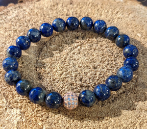 Rose Gold Bracelet - Lapis Lazuli