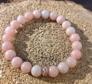 Rose Gold Bracelet - Pink Opal