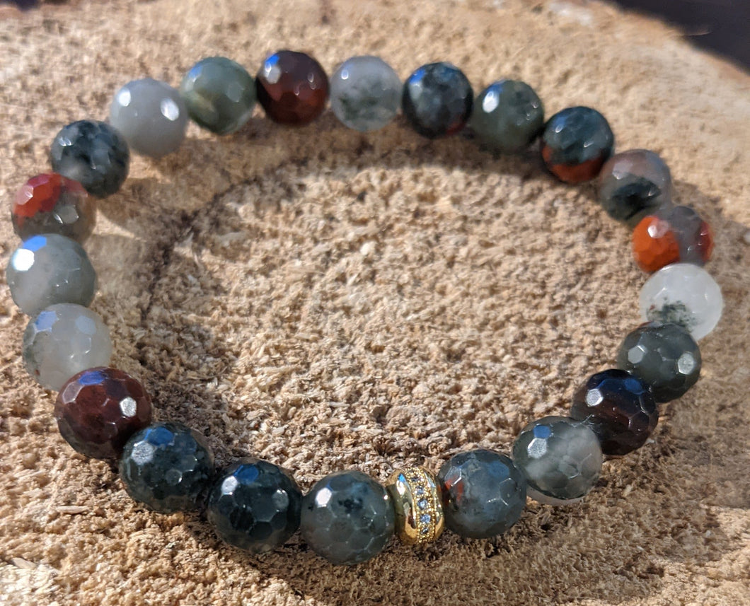 Rose Gold Bracelet - Picasso Jasper